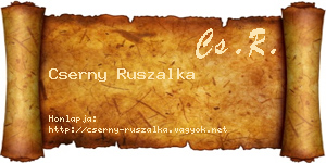 Cserny Ruszalka névjegykártya